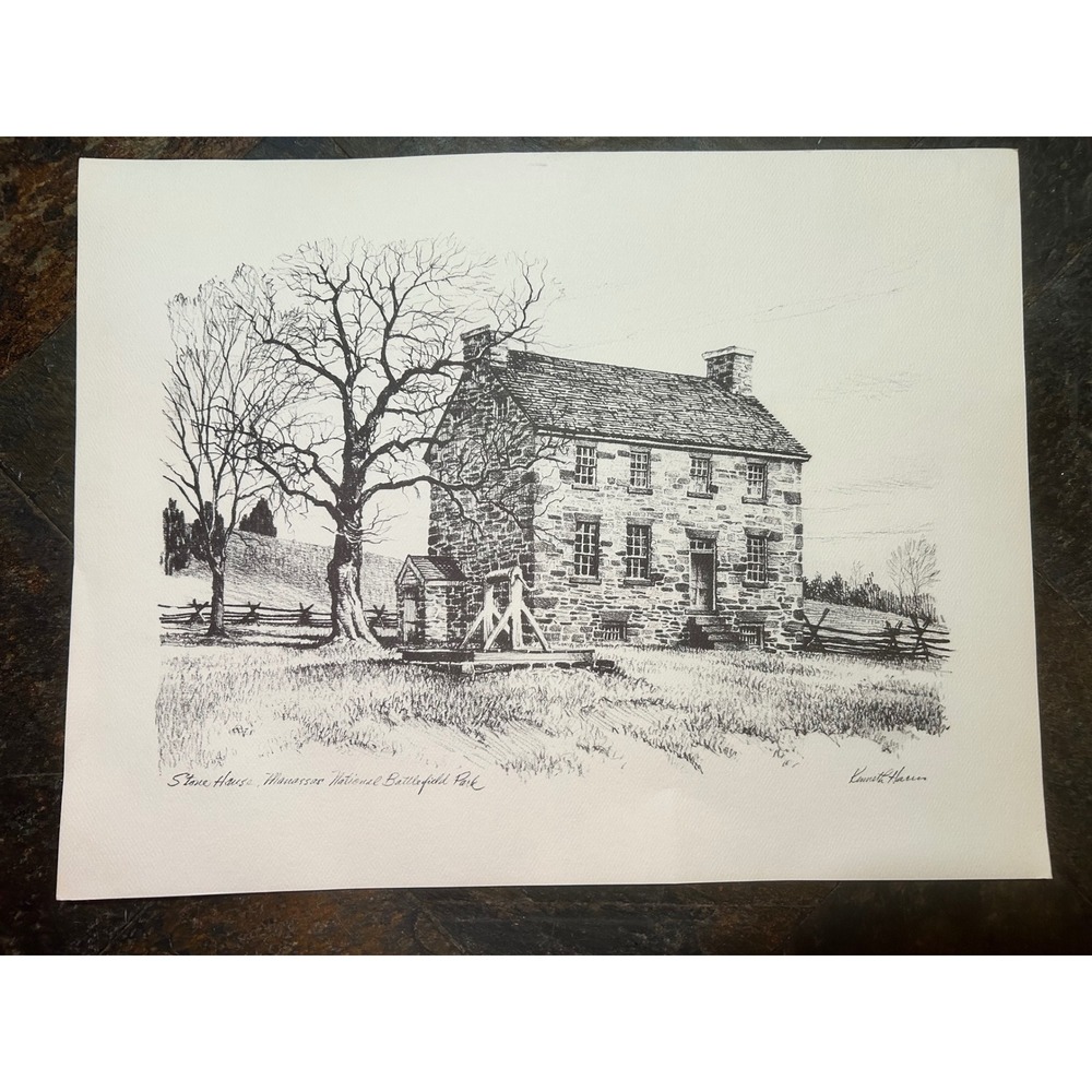 Historic Kenneth Harris 1973 Manassas Virginia Print Portfolio – 6 Signed Prints